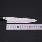 Petty Silver Steel #3 Nashiji Manche Occidental Noir 135mm-[Musashi]-[Couteaux de cuisine japonais]