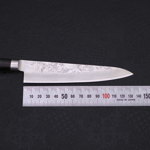 Petty Silver Steel #3 Nashiji Manche Occidental Noir 135mm-[Musashi]-[Couteaux de cuisine japonais]