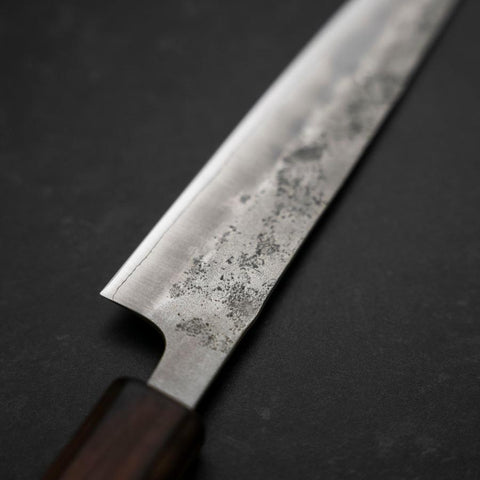 Petty Silver Steel #3 Nashiji Manche Sumi Urushi 150mm-[Musashi]-[Couteaux de cuisine japonais]