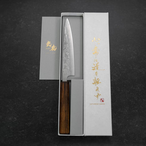 Petty Silver Steel #3 Nashiji Manche Sumi Urushi 150mm-[Musashi]-[Couteaux de cuisine japonais]