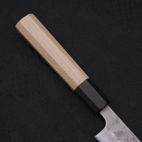 Petty Silver Steel #3 Nashiji Manche en Buffle et Magnolia 135mm-[Musashi]-[Couteaux de cuisine japonais]