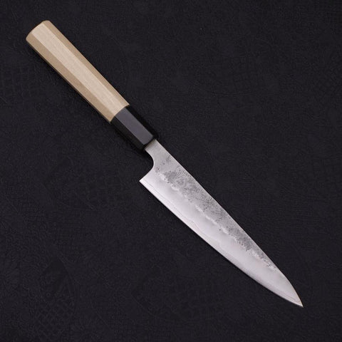 Petty Silver Steel #3 Nashiji Manche en Buffle et Magnolia 135mm-[Musashi]-[Couteaux de cuisine japonais]