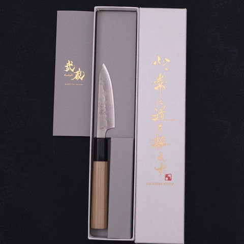 Petty Silver Steel #3 Nashiji Manche en Buffle et Magnolia 80mm-[Musashi]-[Couteaux de cuisine japonais]