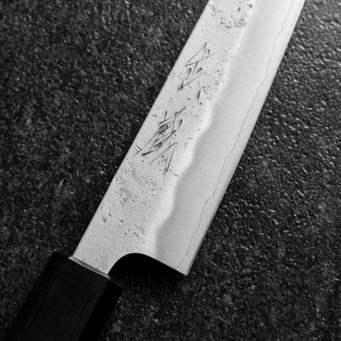 Petty Silver Steel #3 Nashiji Manche en Buffle et Noyer 150mm-[Musashi]-[Couteaux de cuisine japonais]