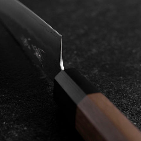 Petty Silver Steel #3 Nashiji Manche en Buffle et Noyer 150mm-[Musashi]-[Couteaux de cuisine japonais]