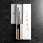 Petty Silver Steel #3 Nashiji Manche en Buffle et Noyer 150mm-[Musashi]-[Couteaux de cuisine japonais]