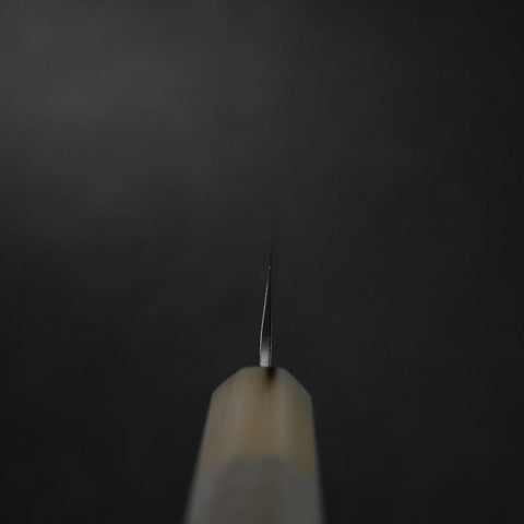 Petty Silver Steel #3 Nashiji Manche en Magnolia avec Double Embouts en Buffle 135mm-[Musashi]-[Couteaux de cuisine japonais]