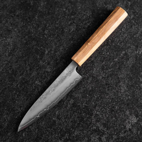 Petty Silver Steel #3 Nashiji Manche en Olivier 130mm-[Musashi]-[Couteaux de cuisine japonais]