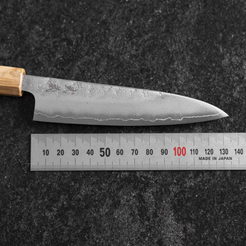 Petty Silver Steel #3 Nashiji Manche en Olivier 130mm-[Musashi]-[Couteaux de cuisine japonais]