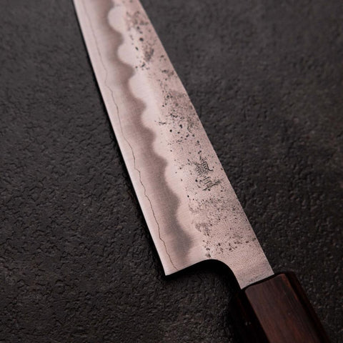 Petty Silver Steel #3 Nashiji Manche en Zelkova 135mm-[Musashi]-[Couteaux de cuisine japonais]