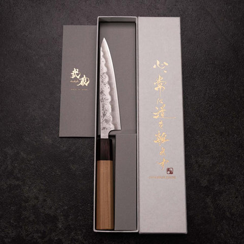 Petty Silver Steel #3 Nashiji Manche en Zelkova 135mm-[Musashi]-[Couteaux de cuisine japonais]