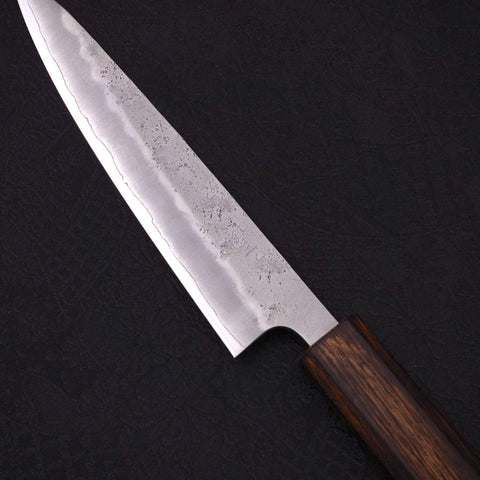 Petty Silver Steel #3 Nashiji Sumi Urushi Handle 135mm-[Musashi]-[Japanese-Kitchen-Knives]