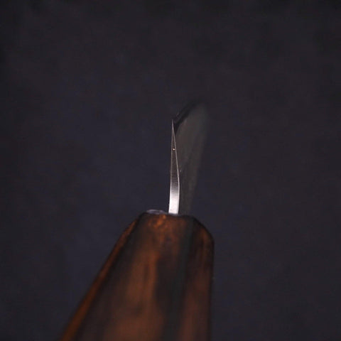 Petty Silver Steel #3 Nashiji Sumi Urushi Handle 135mm-[Musashi]-[Japanese-Kitchen-Knives]