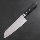 Petty Silver Steel #3 Nickel en Vagues Damas Manche en Buffle et Ébène 150mm-[Musashi]-[Couteaux de cuisine japonais]
