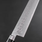 Petty Silver Steel #3 Nickel en Vagues Damas Manche en Buffle et Ébène 150mm-[Musashi]-[Couteaux de cuisine japonais]
