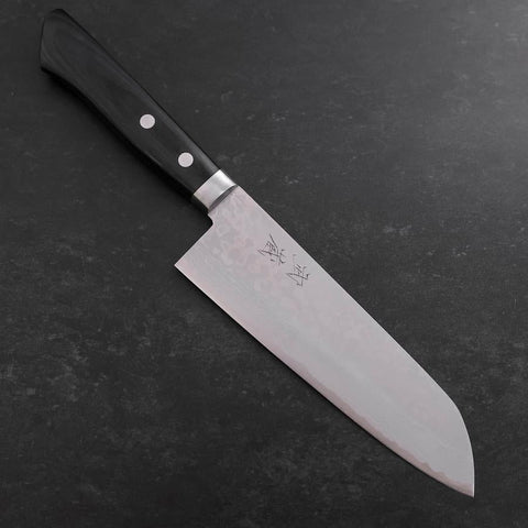 Petty Silver Steel #3 Nickel en Vagues Damas Manche en Buffle et Ébène 150mm-[Musashi]-[Couteaux de cuisine japonais]
