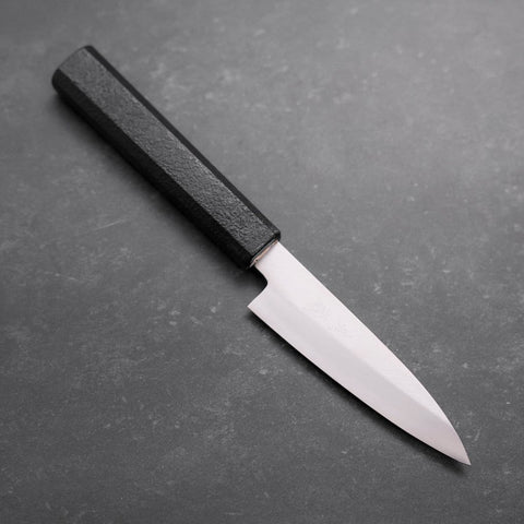 Petty Silver Steel #3 Poli Manche Urushi Noir 110mm-[Musashi]-[Couteaux de cuisine japonais]