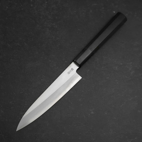 Petty Silver Steel #3 Poli Manche en Buffle et Ébène 110mm-[Musashi]-[Couteaux de cuisine japonais]