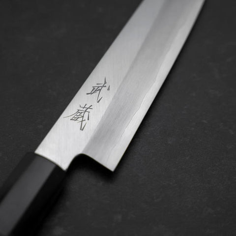 Petty Silver Steel #3 Poli Manche en Buffle et Ébène 110mm-[Musashi]-[Couteaux de cuisine japonais]