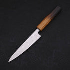 Petty Silver Steel #3 Polished Yaki Urushi Handle 135mm-[Musashi]-[Japanese-Kitchen-Knives]