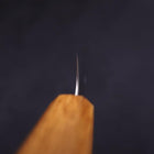 Petty Silver Steel #3 Polished Yaki Urushi Handle 135mm-[Musashi]-[Japanese-Kitchen-Knives]