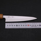 Petty Silver Steel #3 Polished Yaki Urushi Handle 135mm-[Musashi]-[Japanese-Kitchen-Knives]
