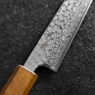 Petty Silver Steel #3 Tsuchime Damascus Yaki Urushi Handle 140mm (5.3”)-[Musashi]-[Japanese-Kitchen-Knives]