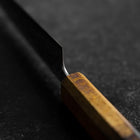 Petty Silver Steel #3 Tsuchime Damascus Yaki Urushi Handle 140mm (5.3”)-[Musashi]-[Japanese-Kitchen-Knives]