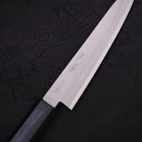 Petty Stainless Clad Blue Super Polished Dark Blue Handle 145mm (5.7”)-[Musashi]-[Couteaux de cuisine japonais]