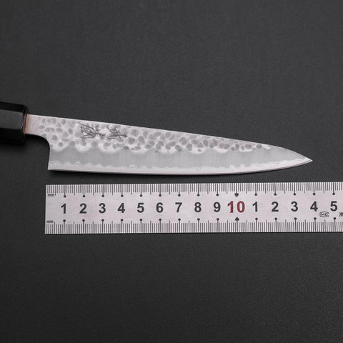 Petty Stainless Clad Blue Super Tsuchime Sumi Urushi Handle 135mm (5.3”)-[Musashi]-[Couteaux de cuisine japonais]