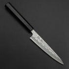 Petty Stainless Clad Blue Super Tsuchime Sumi Urushi Handle 135mm (5.3”)-[Musashi]-[Couteaux de cuisine japonais]