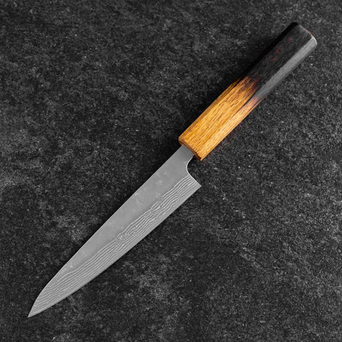 Petty Sweden Steel Nashiji Damas Manche Yaki Urushi 140mm-[Musashi]-[Couteaux de cuisine japonais]