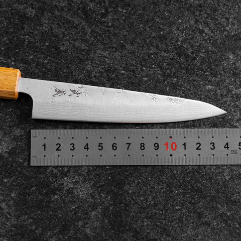 Petty Sweden Steel Nashiji Damas Manche Yaki Urushi 140mm-[Musashi]-[Couteaux de cuisine japonais]