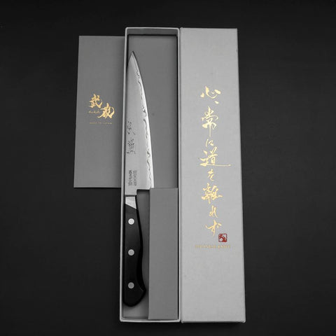 Petty Sweden Steel Poli Manche Occidental Noir 150mm-[Musashi]-[Couteaux de cuisine japonais]