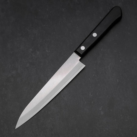 Petty VG-1 Poli Manche Occidental Noir 145mm (Tsuba-nashi)-[Musashi]-[Couteaux de cuisine japonais]