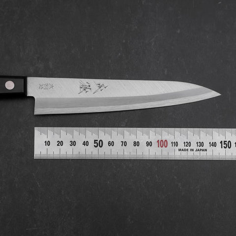Petty VG-1 Poli Manche Occidental Noir 145mm (Tsuba-nashi)-[Musashi]-[Couteaux de cuisine japonais]