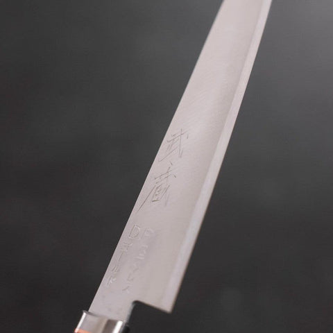 Petty VG-1 Poli Manche Occidental Noir avec Bordure Orange 150mm-[Musashi]-[Couteaux de cuisine japonais]