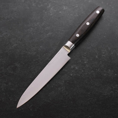 Petty VG-10 Damas Manche Occidental Noir 135mm-[Musashi]-[Couteaux de cuisine japonais]