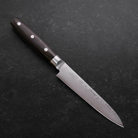 Petty VG-10 Damas Manche Occidental Noir 135mm-[Musashi]-[Couteaux de cuisine japonais]