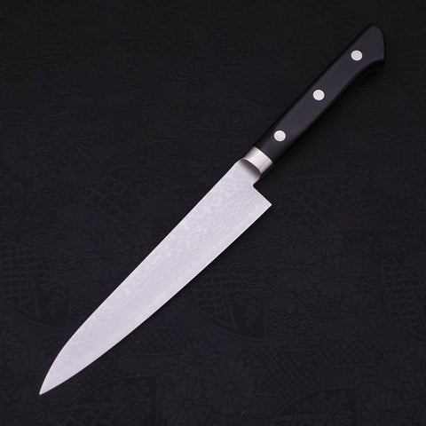 Petty VG-10 Damas Manche Occidental Noir 150mm-[Musashi]-[Couteaux de cuisine japonais]