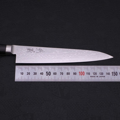Petty VG-10 Damas Manche Occidental Noir 150mm-[Musashi]-[Couteaux de cuisine japonais]