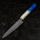 Petty VG-10 Damas Manche Océan Bleu et Blanc 135mm-[Musashi]-[Couteaux de cuisine japonais]