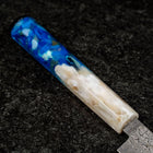 Petty VG-10 Damas Manche Océan Bleu et Blanc 135mm-[Musashi]-[Couteaux de cuisine japonais]