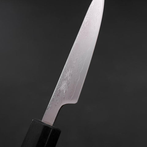 Petty VG-10 Damas Manche Urushi Bleu Sombre 85mm-[Musashi]-[Couteaux de cuisine japonais]