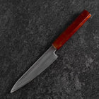Petty VG-10 Damas Manche Urushi Rouge Yamanaka 135mm-[Musashi]-[Couteaux de cuisine japonais]