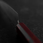 Petty VG-10 Damas Manche Urushi Rouge Yamanaka 135mm-[Musashi]-[Couteaux de cuisine japonais]