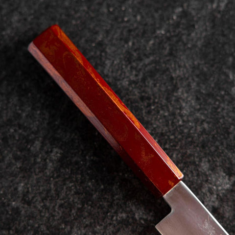 Petty VG-10 Damas Manche Urushi Rouge Yamanaka 135mm-[Musashi]-[Couteaux de cuisine japonais]