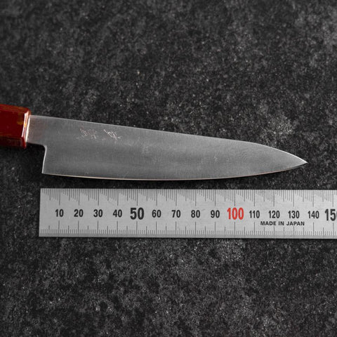 Petty VG-10 Damas Manche Urushi Rouge Yamanaka 135mm-[Musashi]-[Couteaux de cuisine japonais]