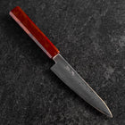 Petty VG-10 Damas Manche Urushi Rouge Yamanaka 135mm-[Musashi]-[Couteaux de cuisine japonais]