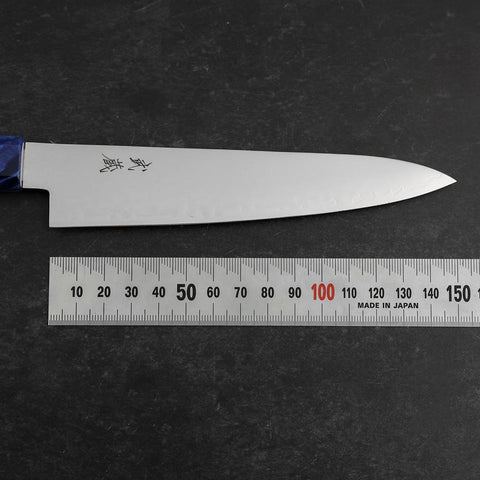 Petty VG-10 Damas Manche en Bois de Bouleau Bleu 150mm-[Musashi]-[Couteaux de cuisine japonais]